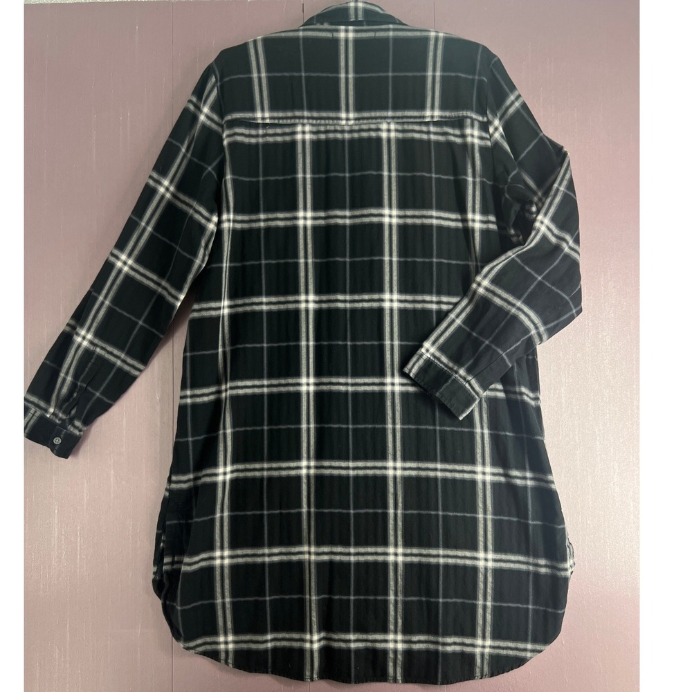 Abercrombie & Fitch Womens XL Plaid Soft Cotton Button Down Oversized Shirtdress - Picture 5 of 8